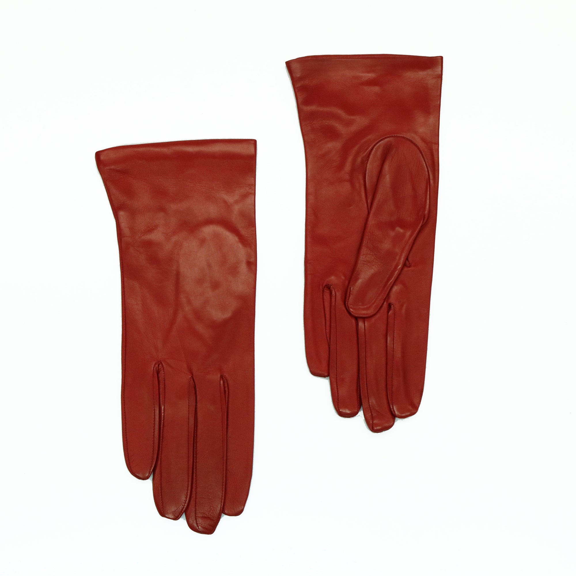 Womens | Silk Lined Leather Gloves | Real Red