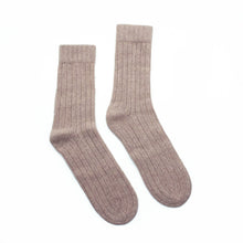 Cashmere Ribbed Socks | Nile Brown