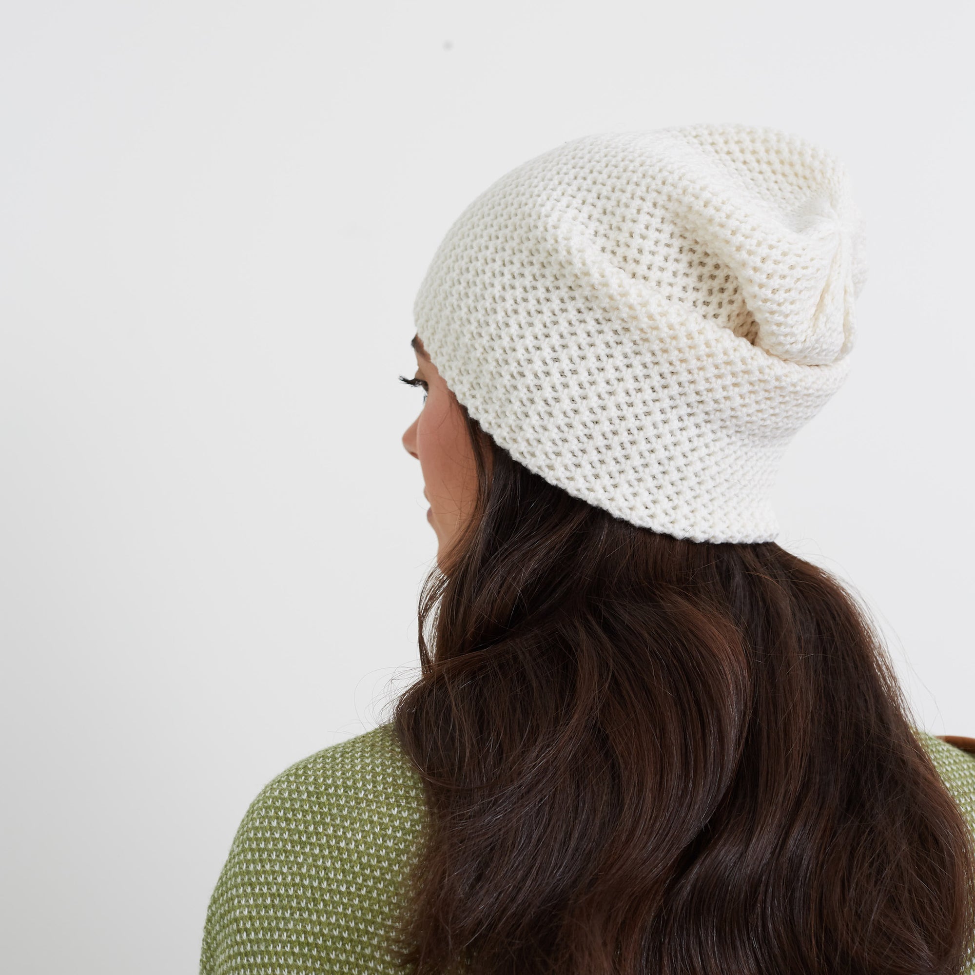 Unisex | Merino Wool Slouchy Hat | White