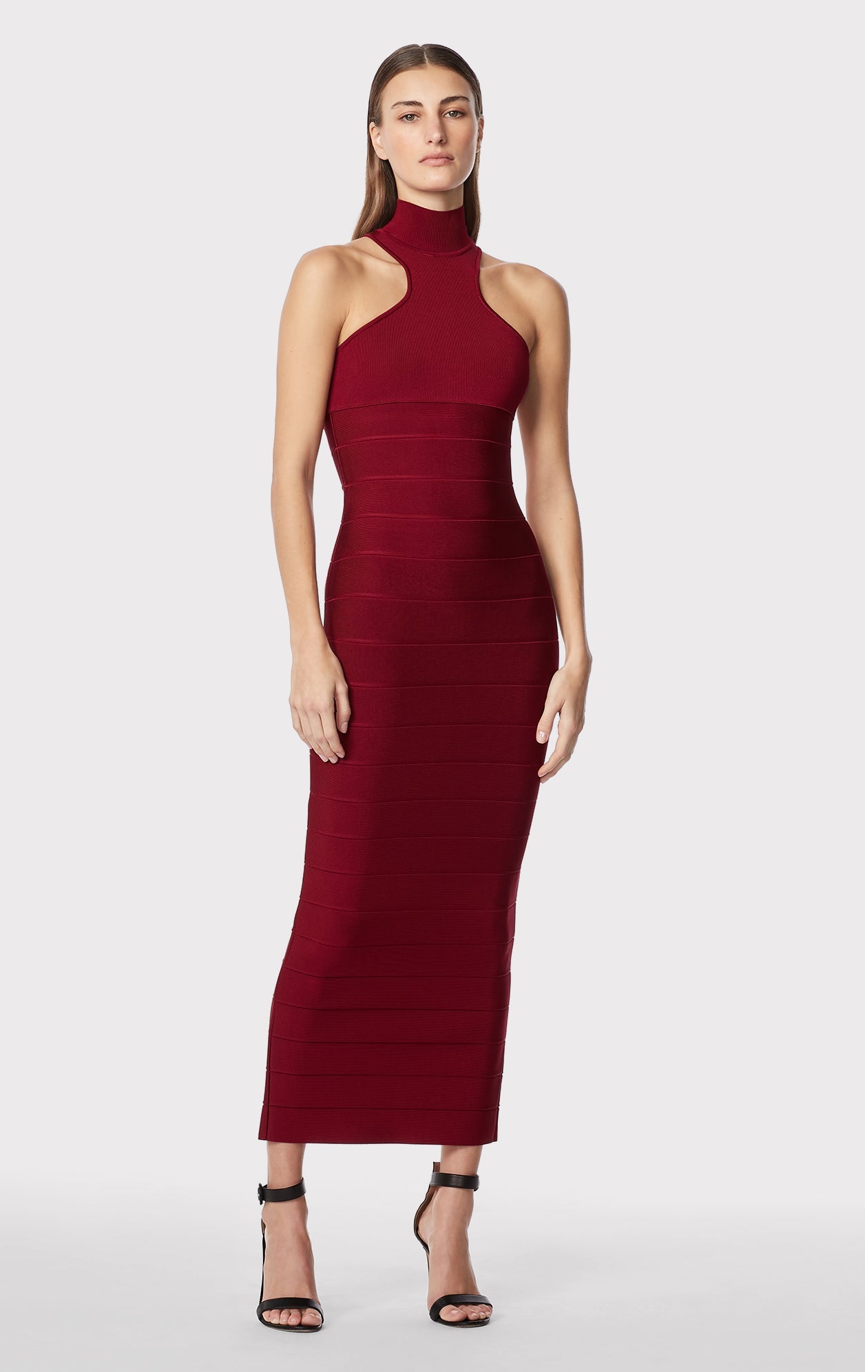 Racer Icon Pencil Dress | Dark Red