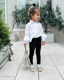 Girl | Herringbone Blouse | White