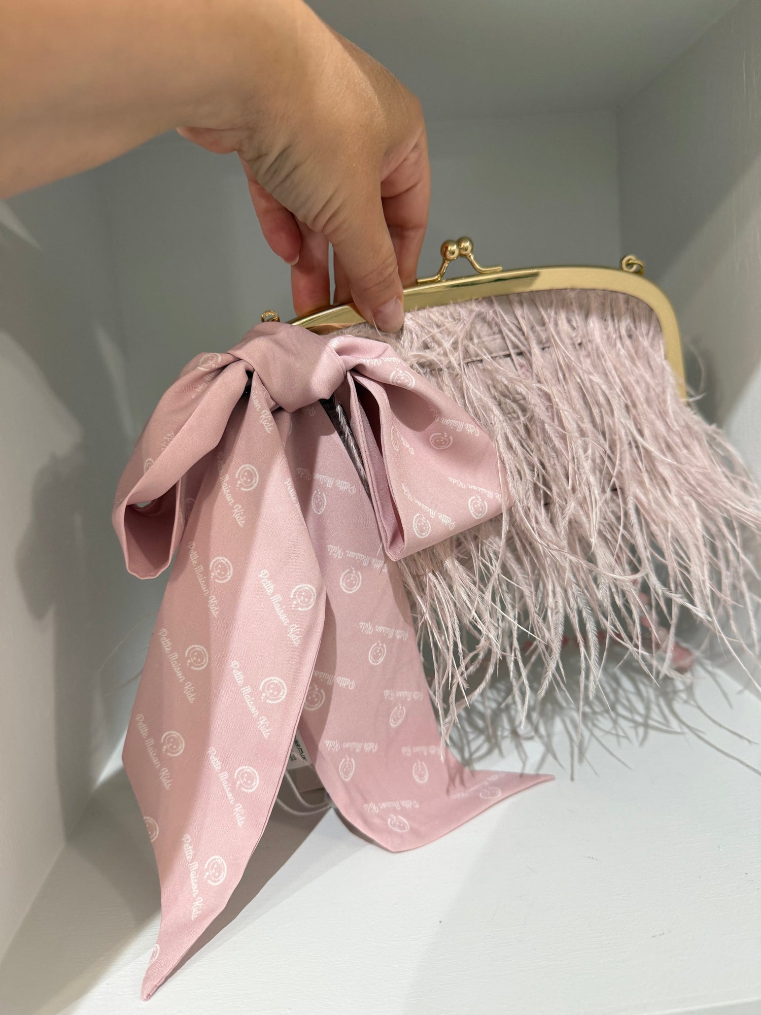 Unisex | Dusty Logo Chiffon Scarf | PInk