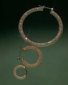 Pave Amalfi Hoops | Gold