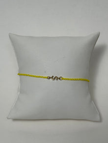 Initial Friendship Bracelet | 10K Yellow Gold | Yellow Adjustable Cord