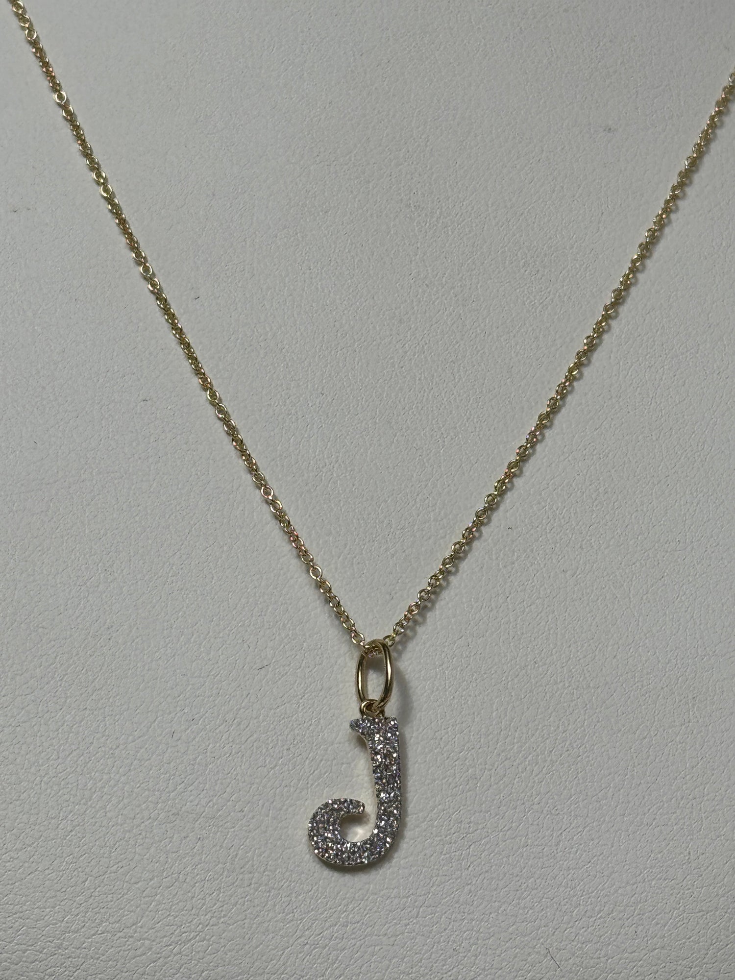 Elysee Initial Necklace | 14K Yellow Gold | White Diamond