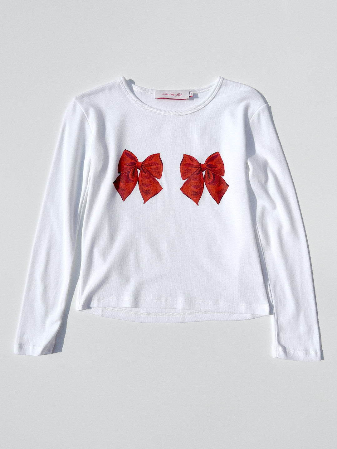 Dana Long Sleeve Tee | White x Bows