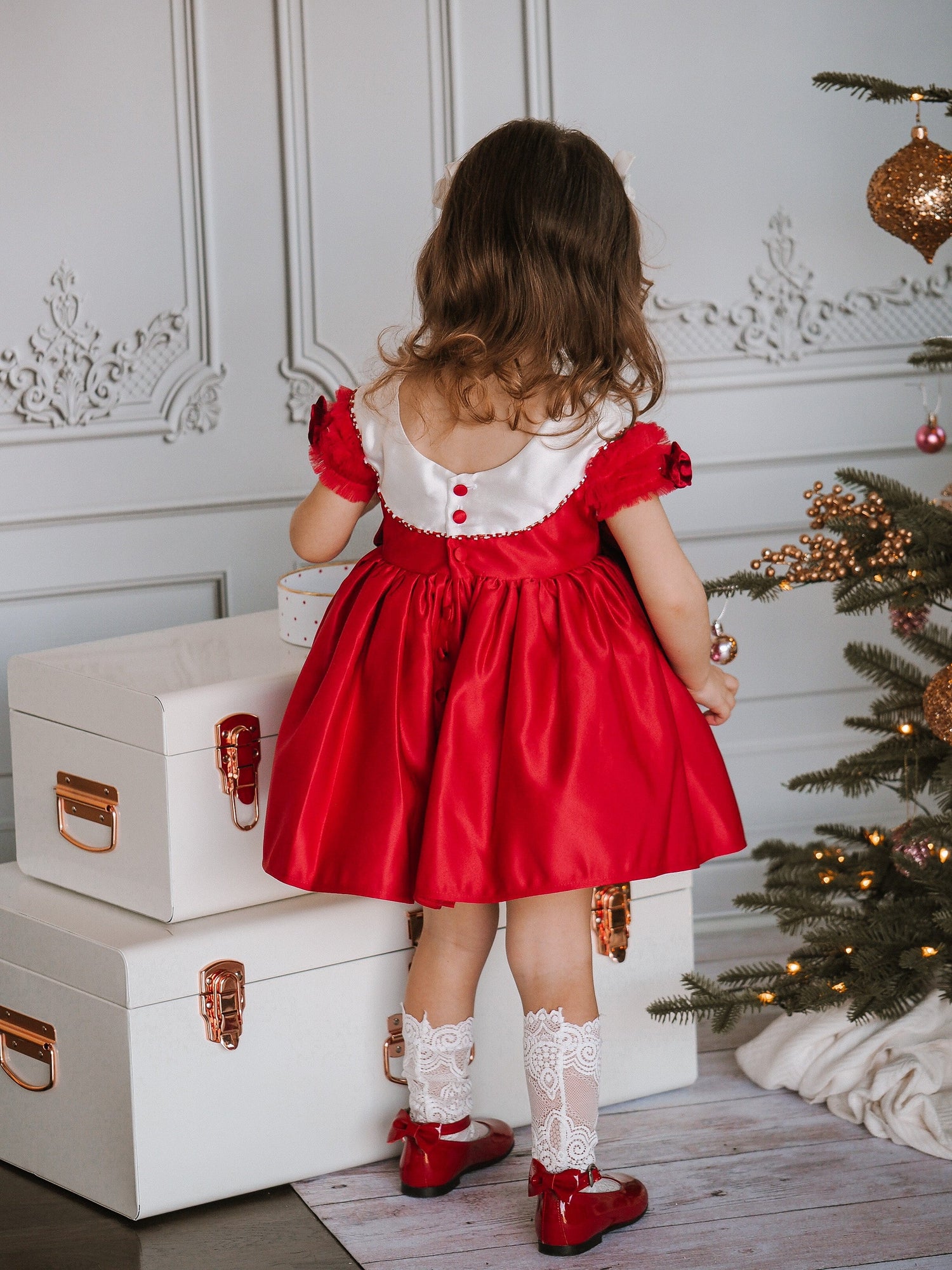 Holly Red Ceremony Dress - Petite Maison Kids