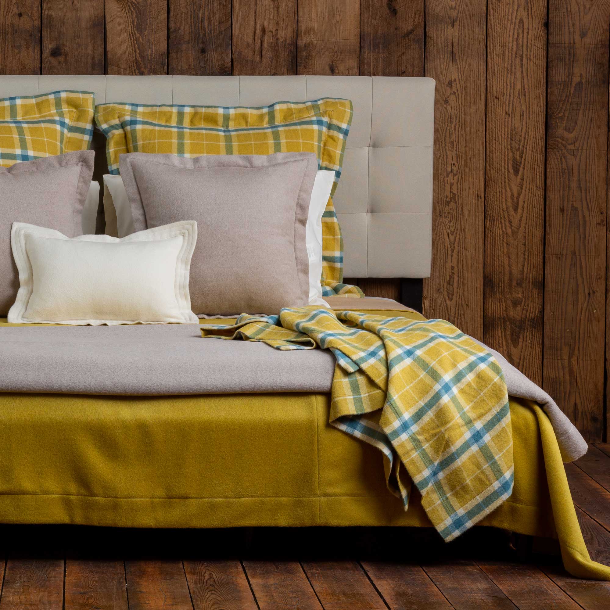 Aberdeen Throw | French Yellow / Teal