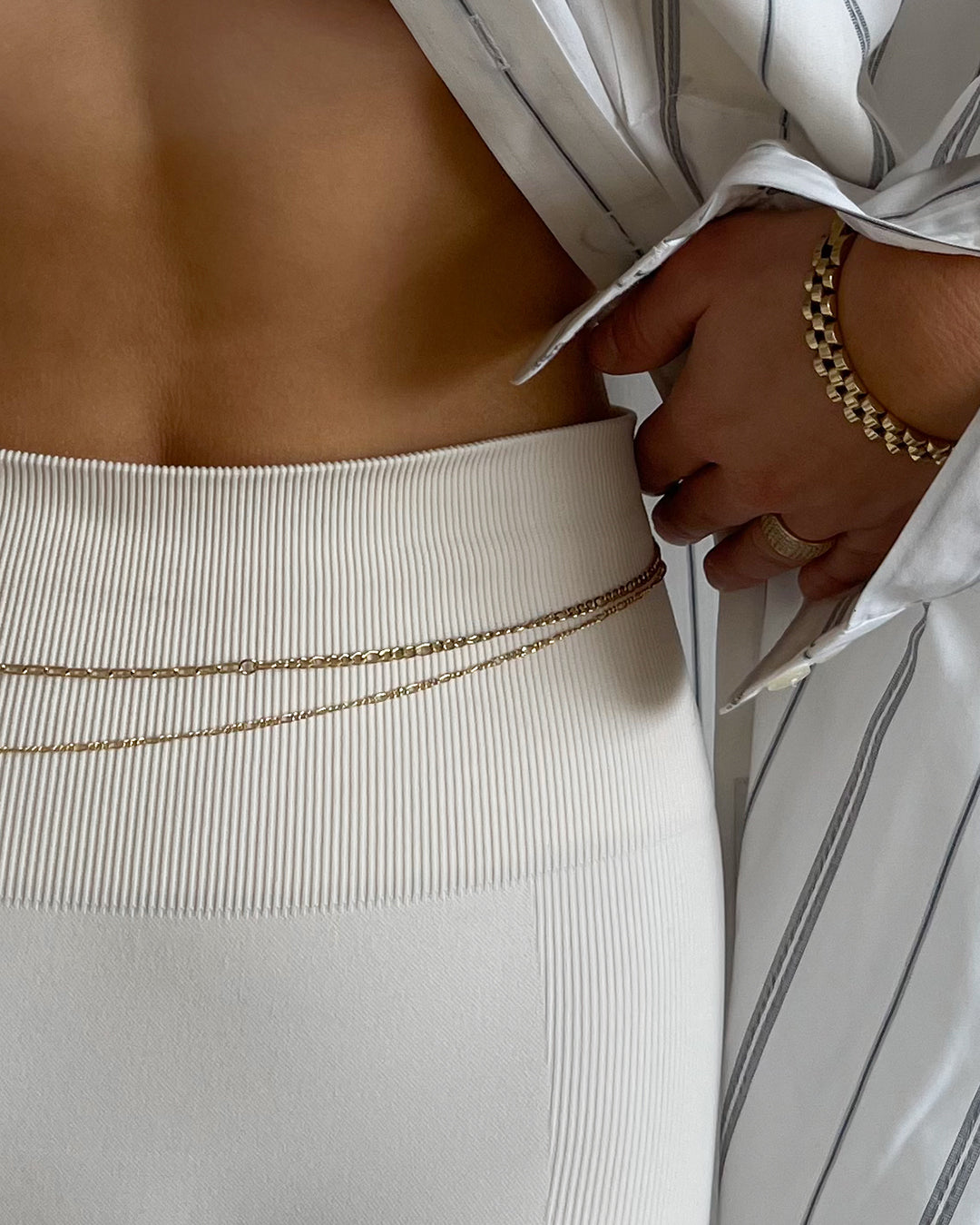 The Suganami Belly Chain Set - Silver | Plated Silver