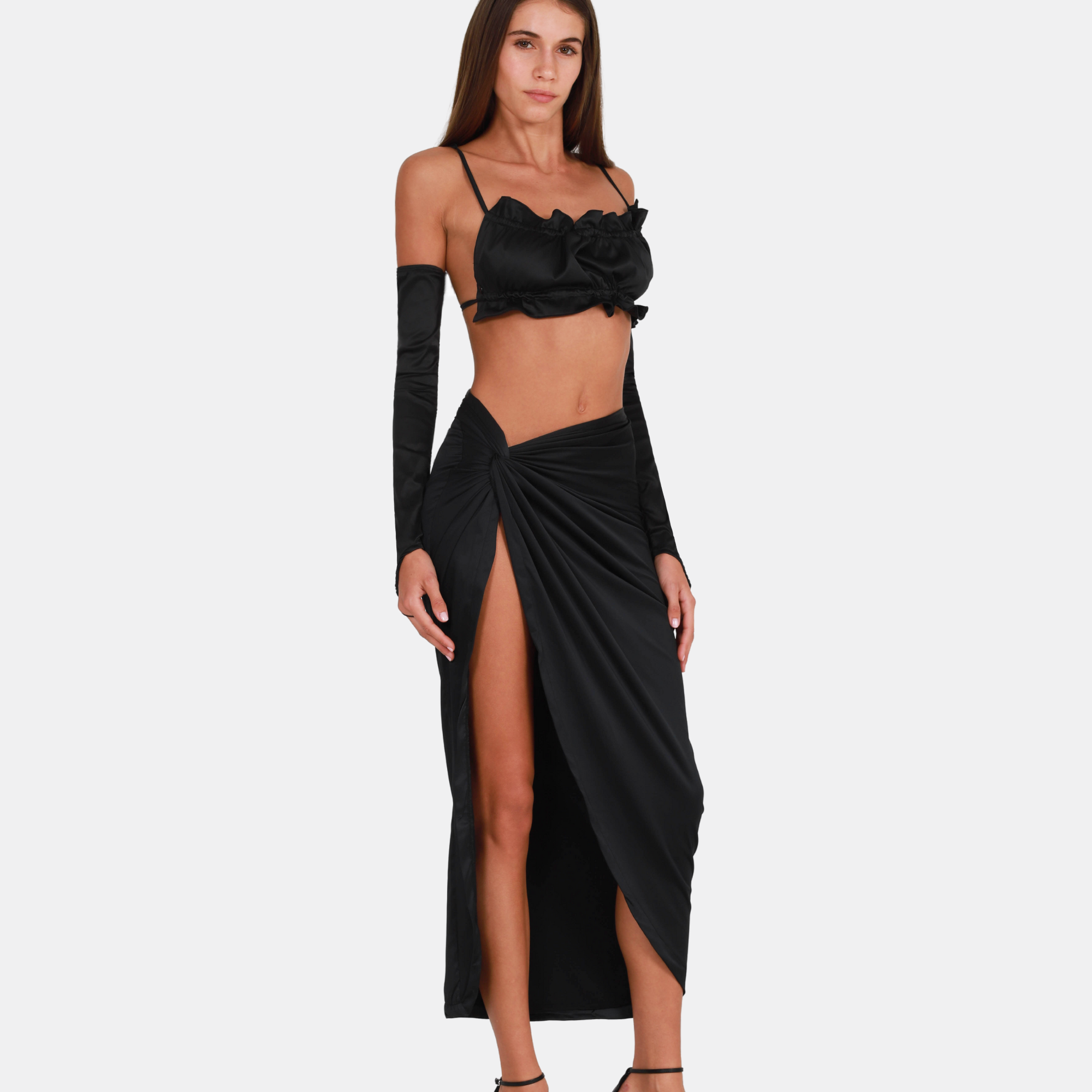 OW Collection IRINA Skirt Account 002 - Black Caviar