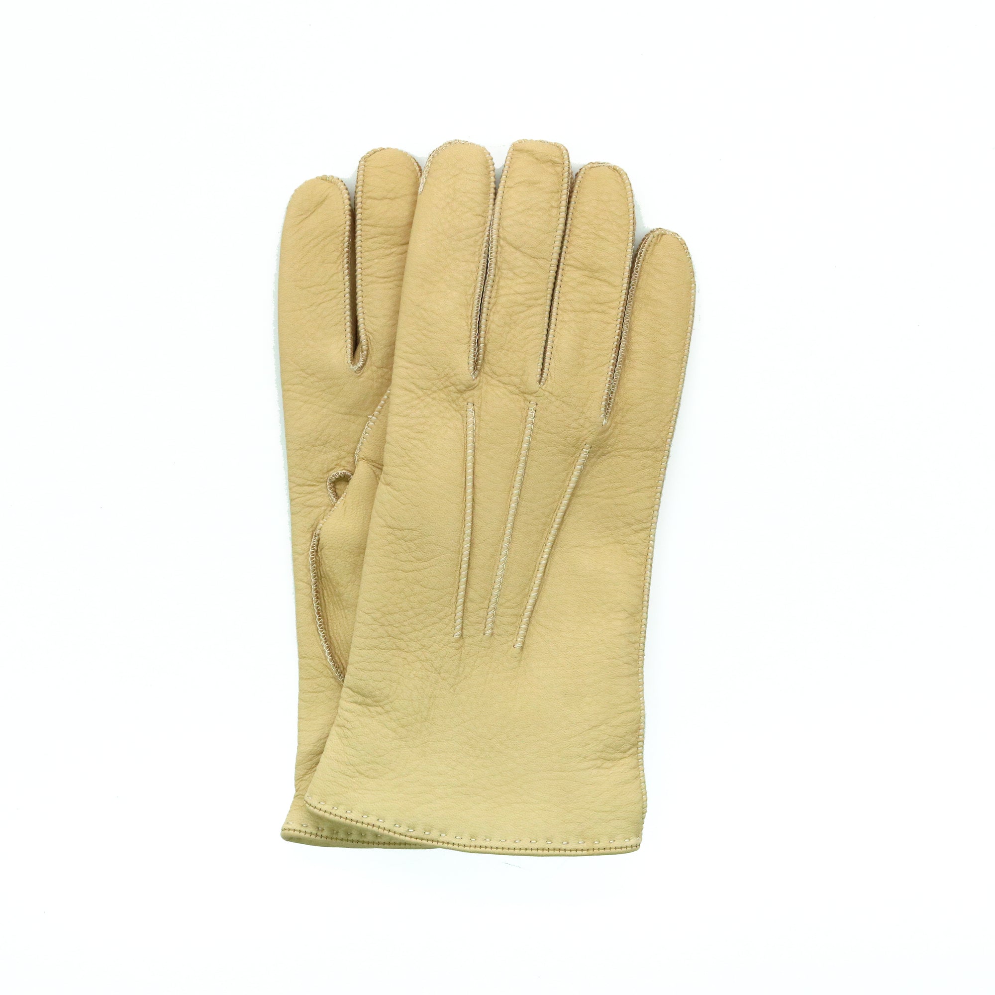 Mens | Deerskin Leather Gloves | Cream
