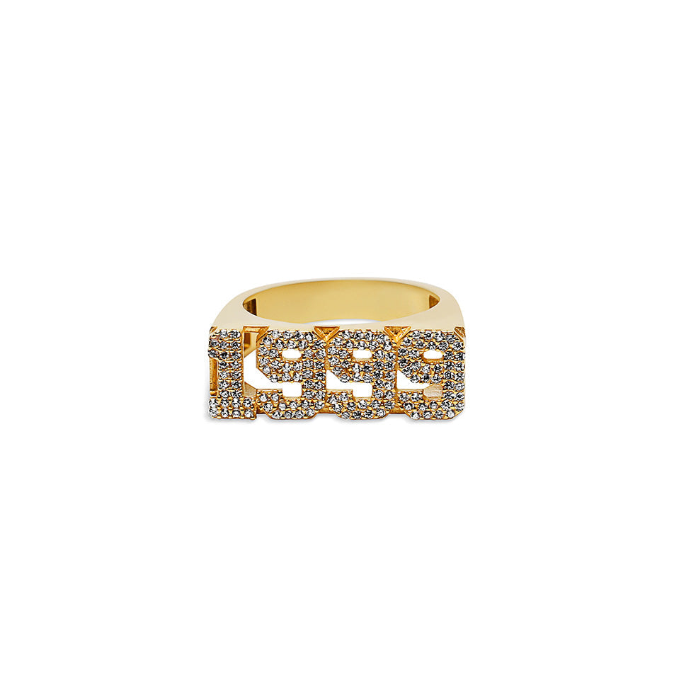 The Iced Out Year Ring | 18KT Gold Vermeil