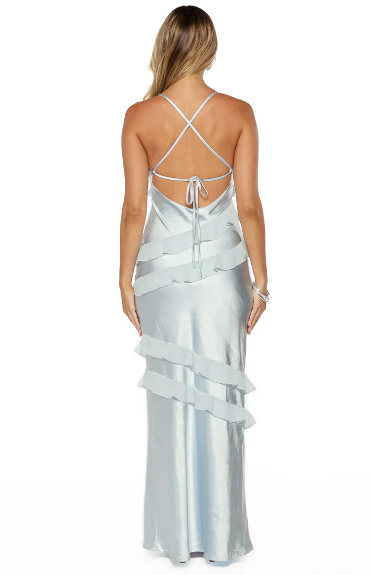 Inara Ruffle Prom Dress | Blue