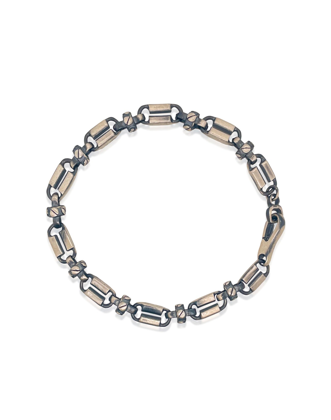 Interlocking Oval Link Bracelet | Silver
