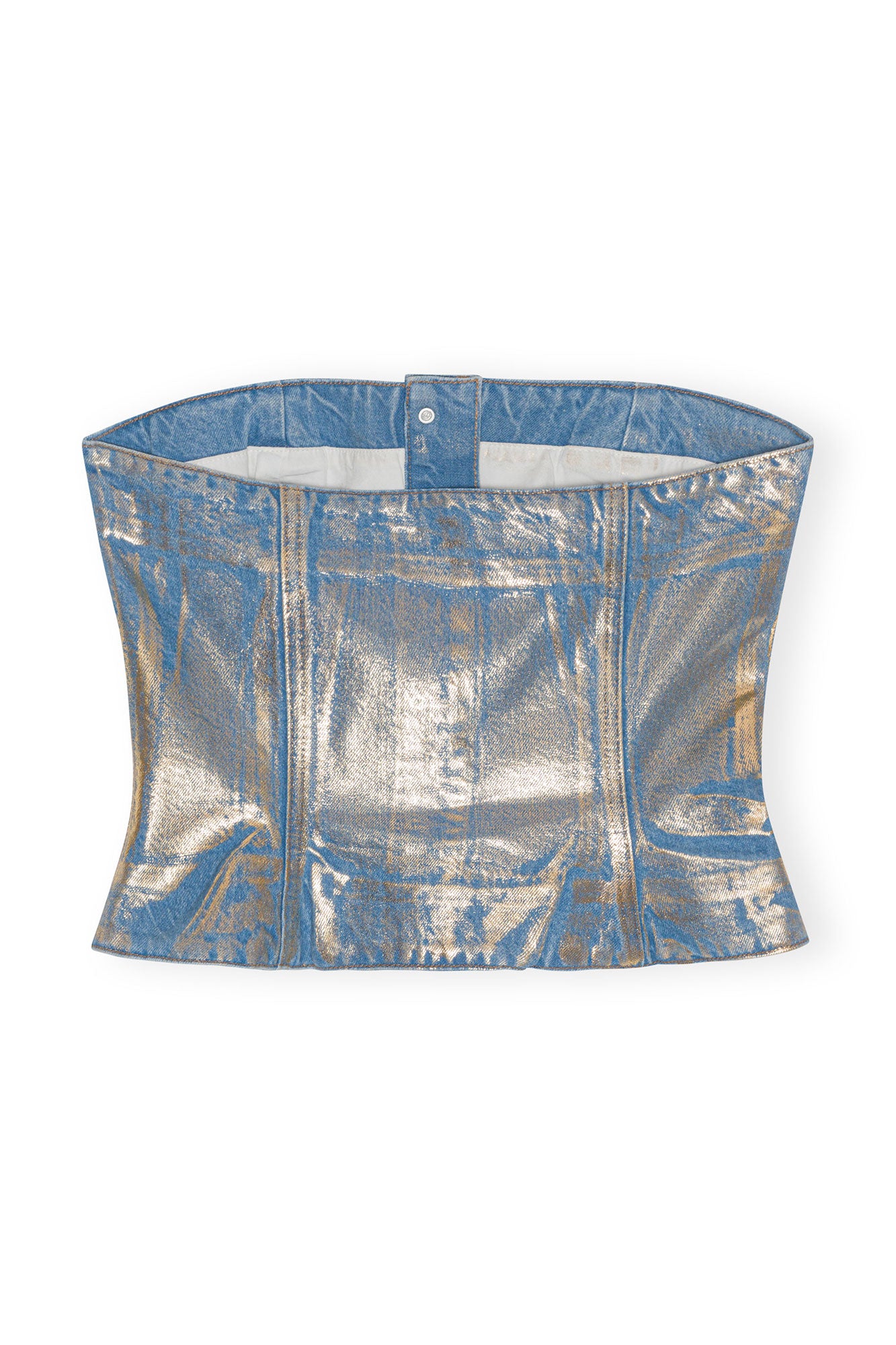 Gold Denim Top | Gold