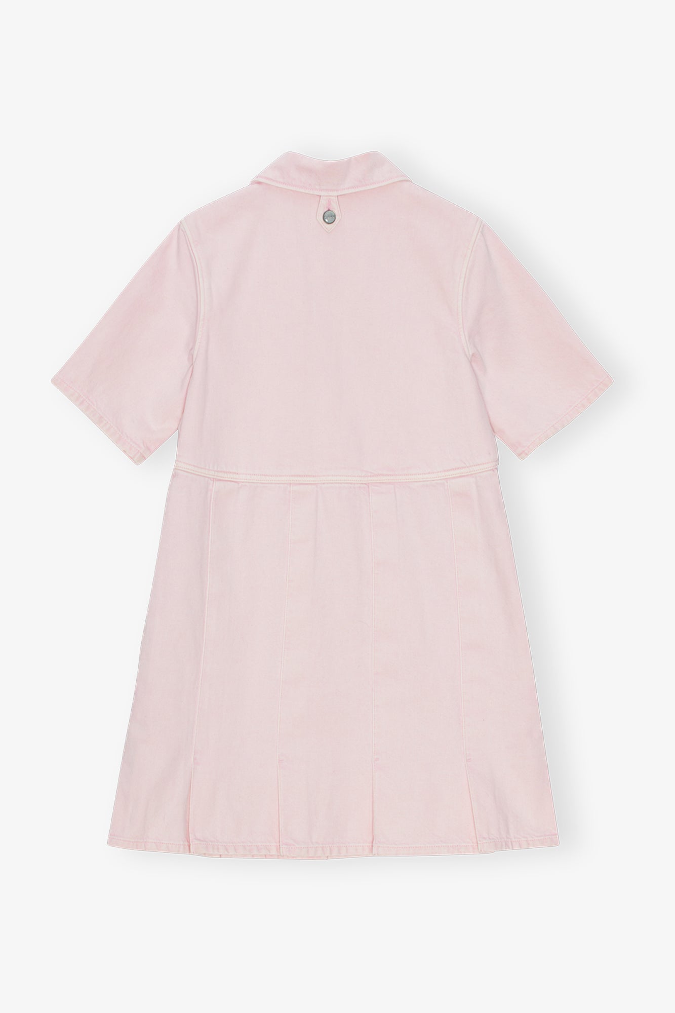 Overdyed Denim Mini Dress | Chalk Pink