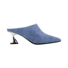 Jama Mule | Blue Denim Suede