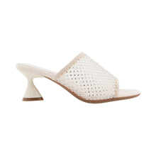 Jamila Sandal | Crystal/Eggnog Mesh Fabric