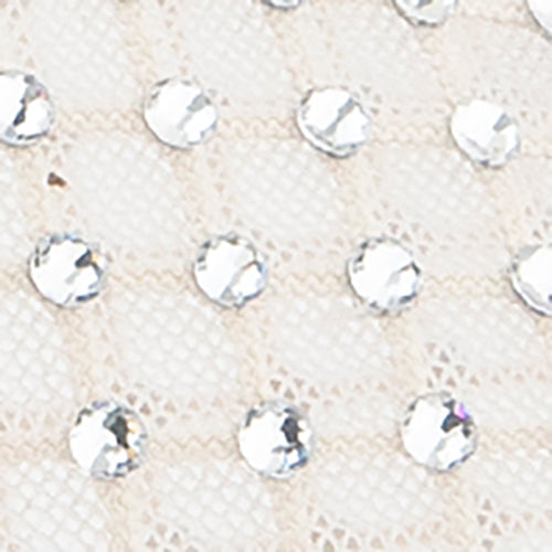 Jamila Sandal | Crystal/Eggnog Mesh Fabric