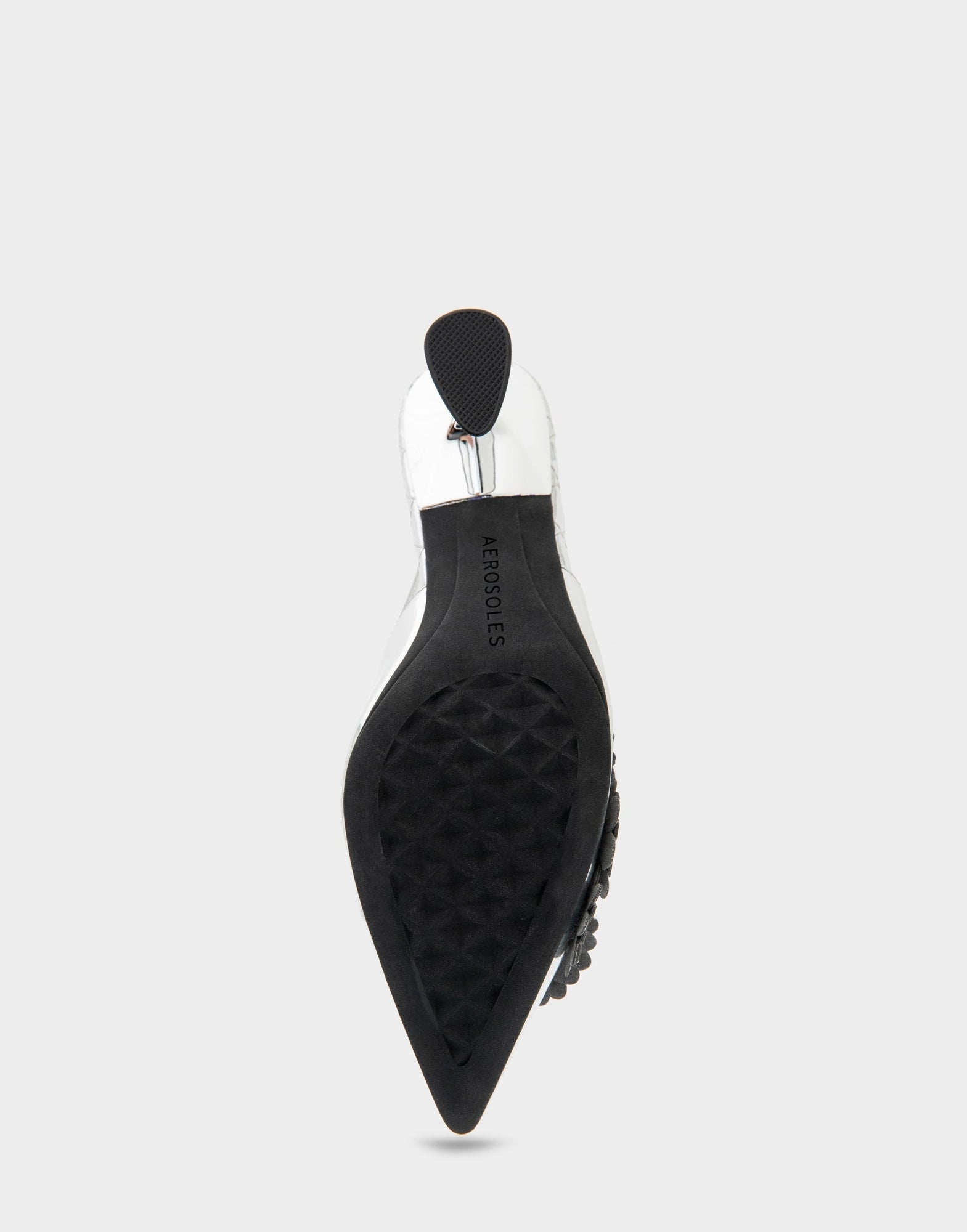 Jaya Pumps | Silver Mirror Metallic Faux Leather