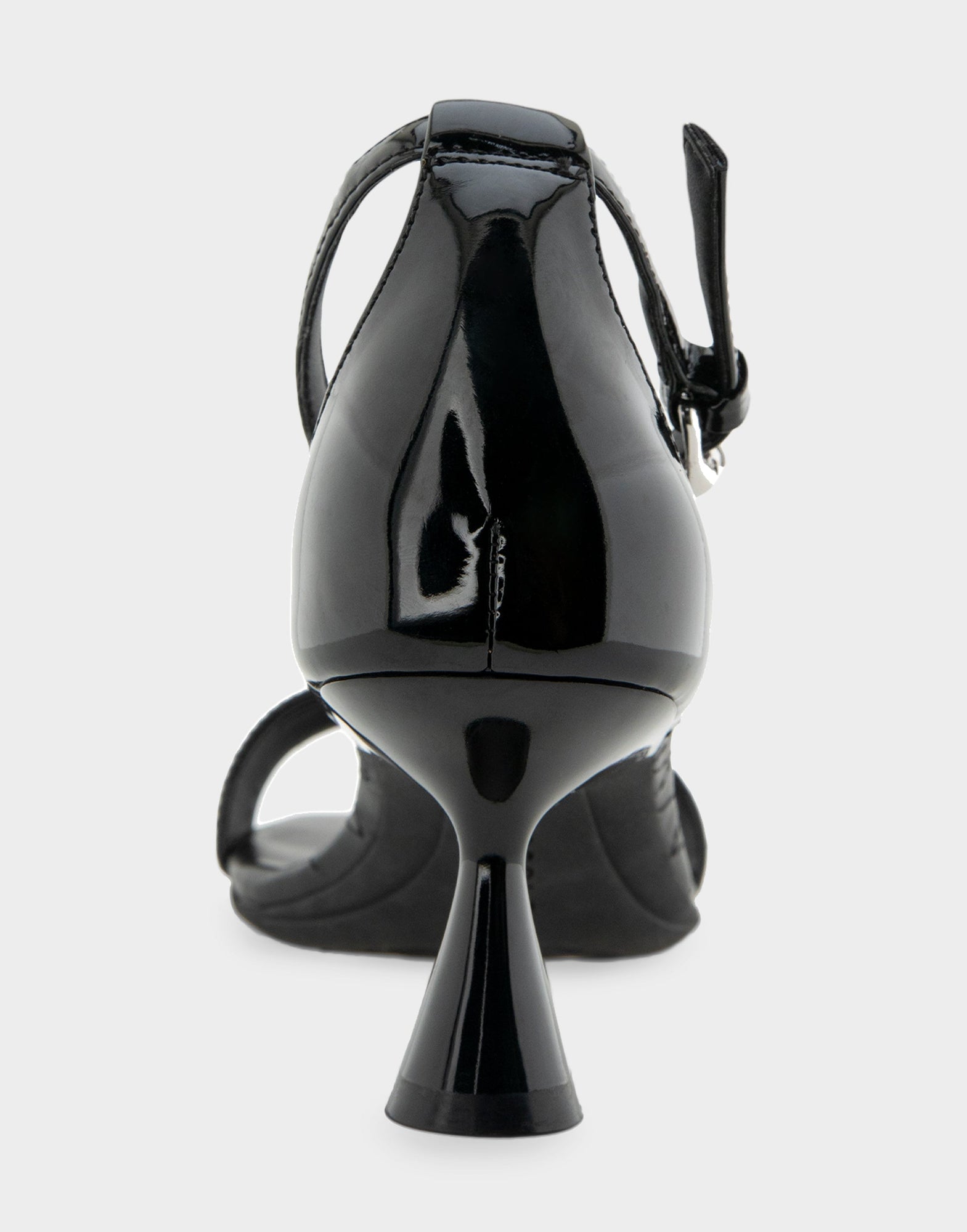 Jazzy Sandal | Black Patent Faux Leather