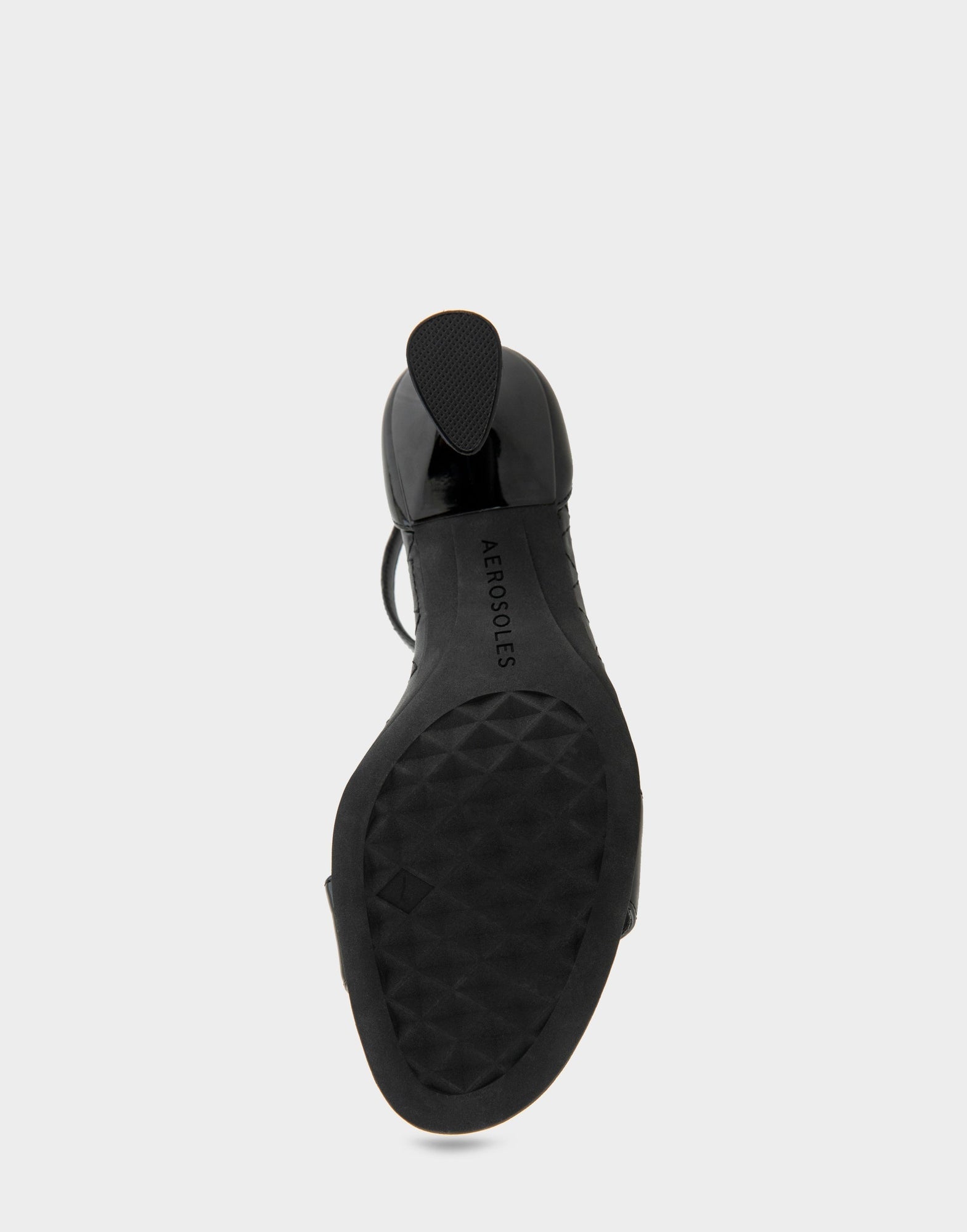 Jazzy Sandal | Black Patent Faux Leather