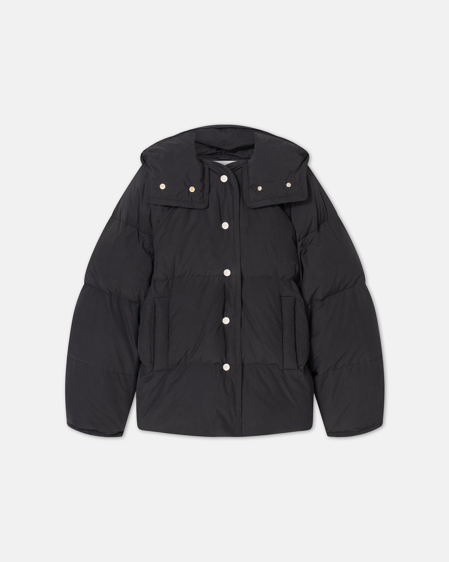 Jolyn Tech Poplin Puffer Jacket | Off Black