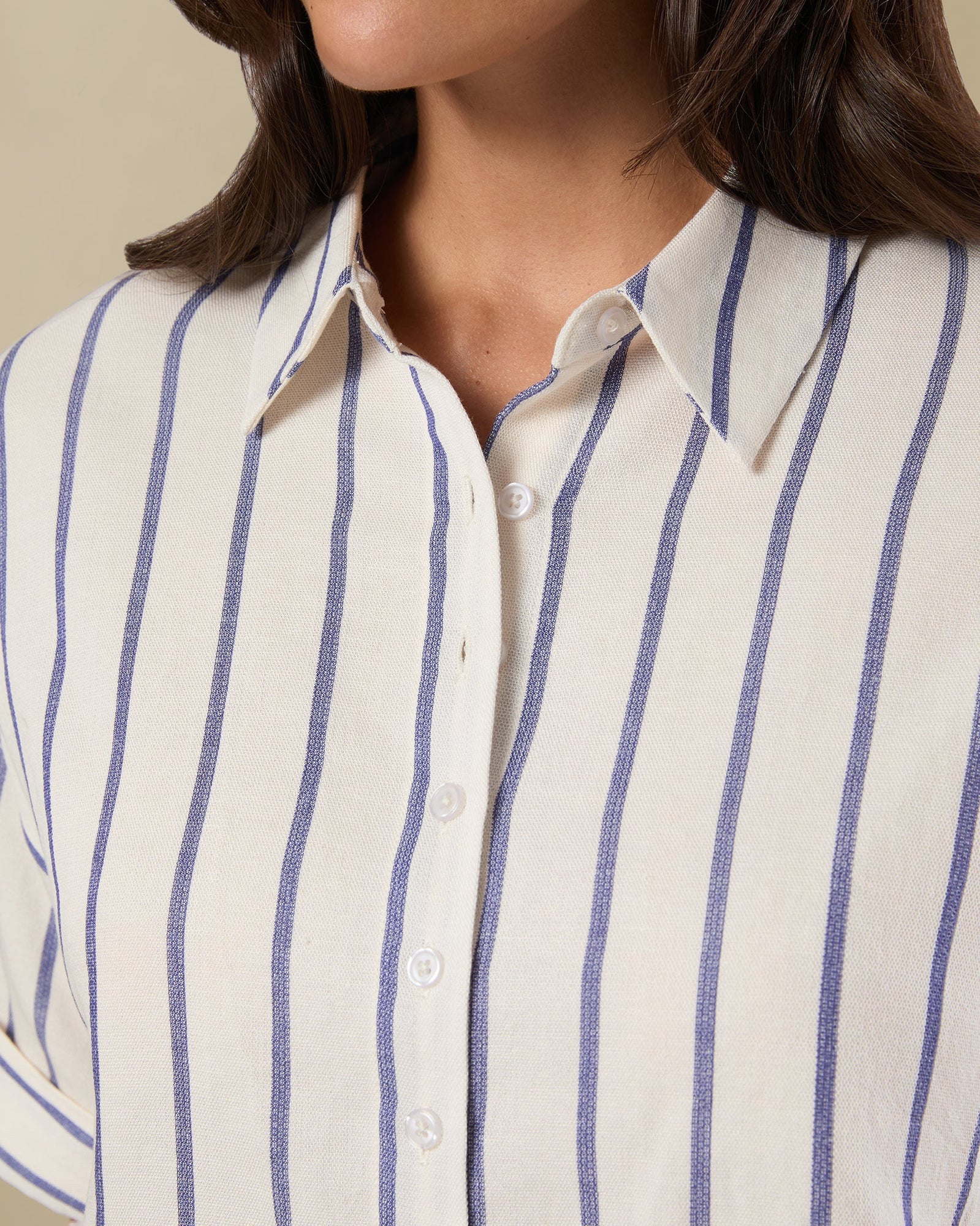 Navy/Ivory Stripe