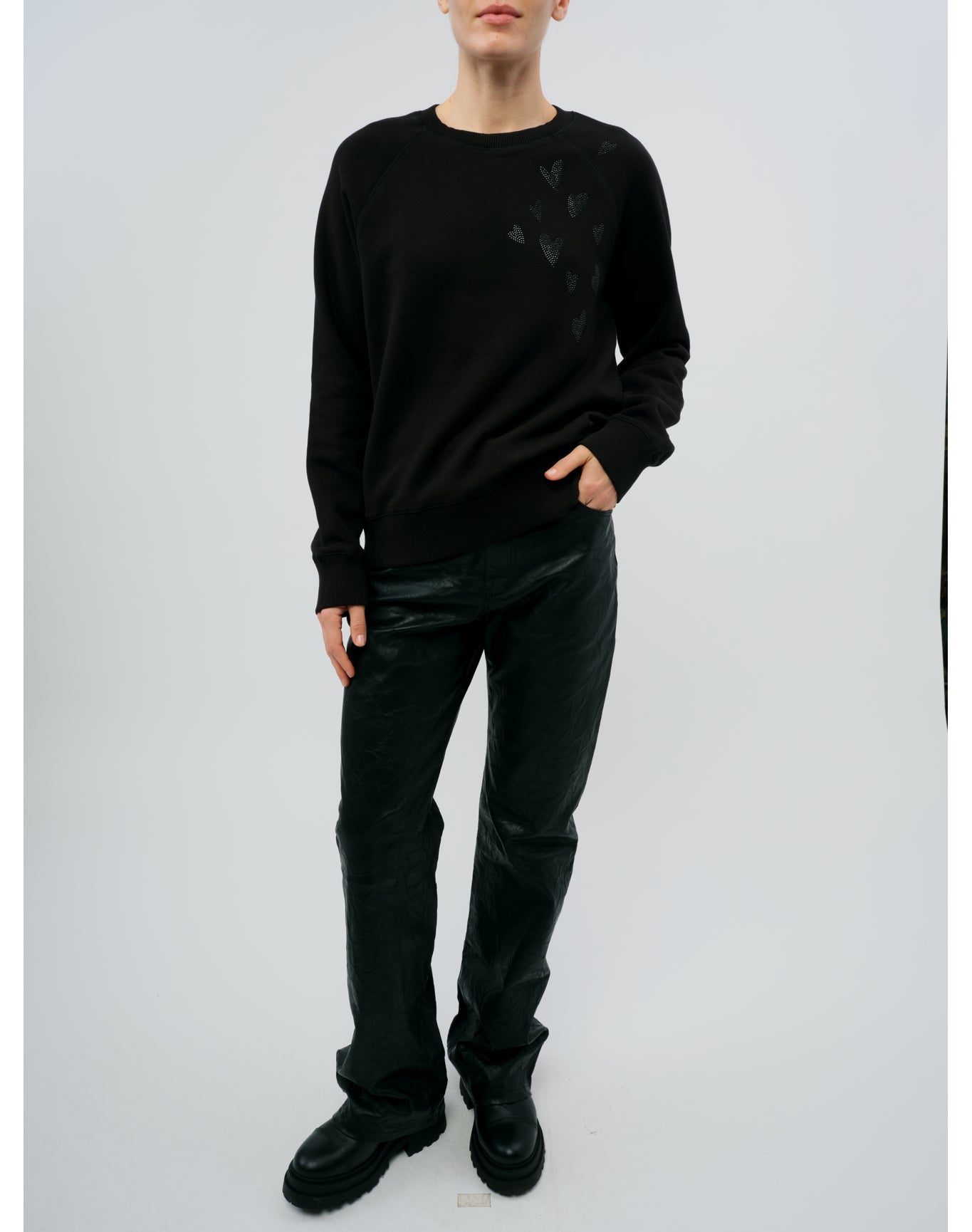 Women | Upper Mo Rain Strass Heart | Black