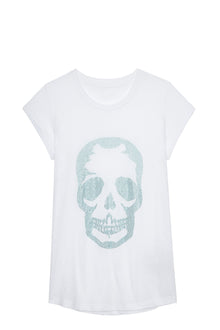 Skinny Skull Strass  | White