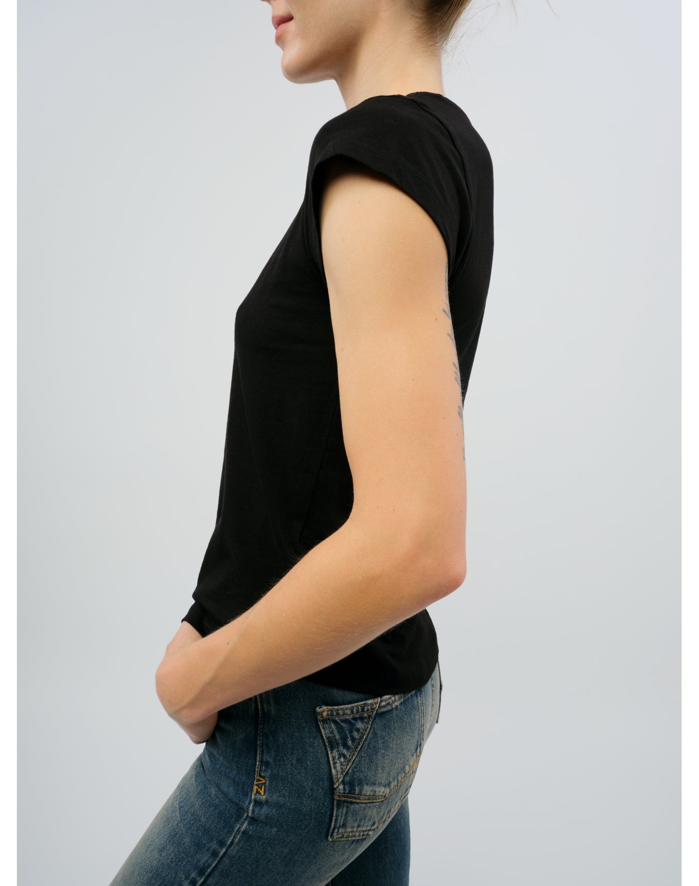 Women | Skinny Hc Heart Strass | Black