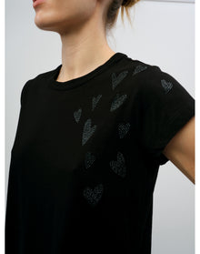 Women | Woop Hc Rain Strass Heart | Black