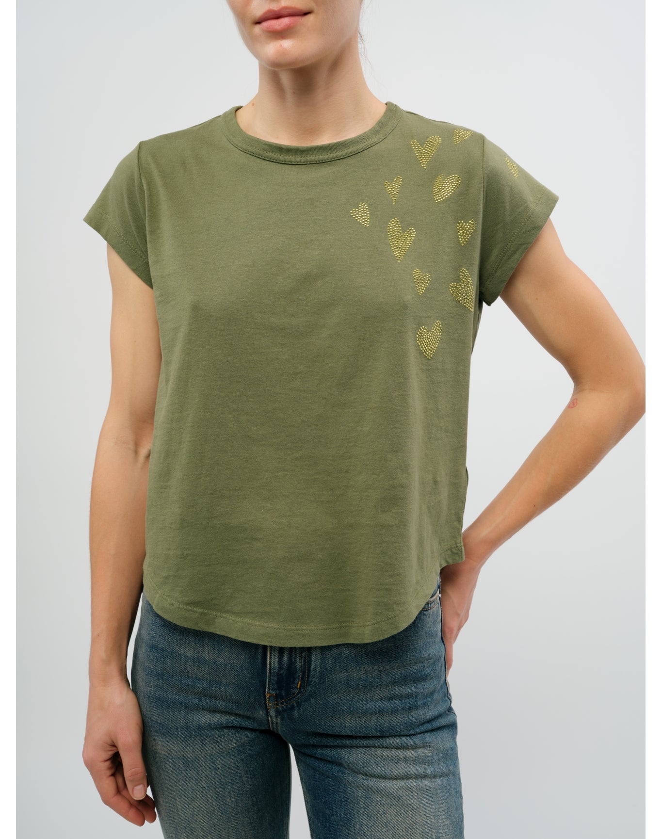 Women | Woop Hc Rain Strass Heart | Used Kaki