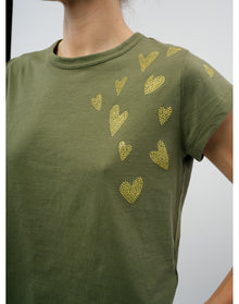 Women | Woop Hc Rain Strass Heart | Used Kaki