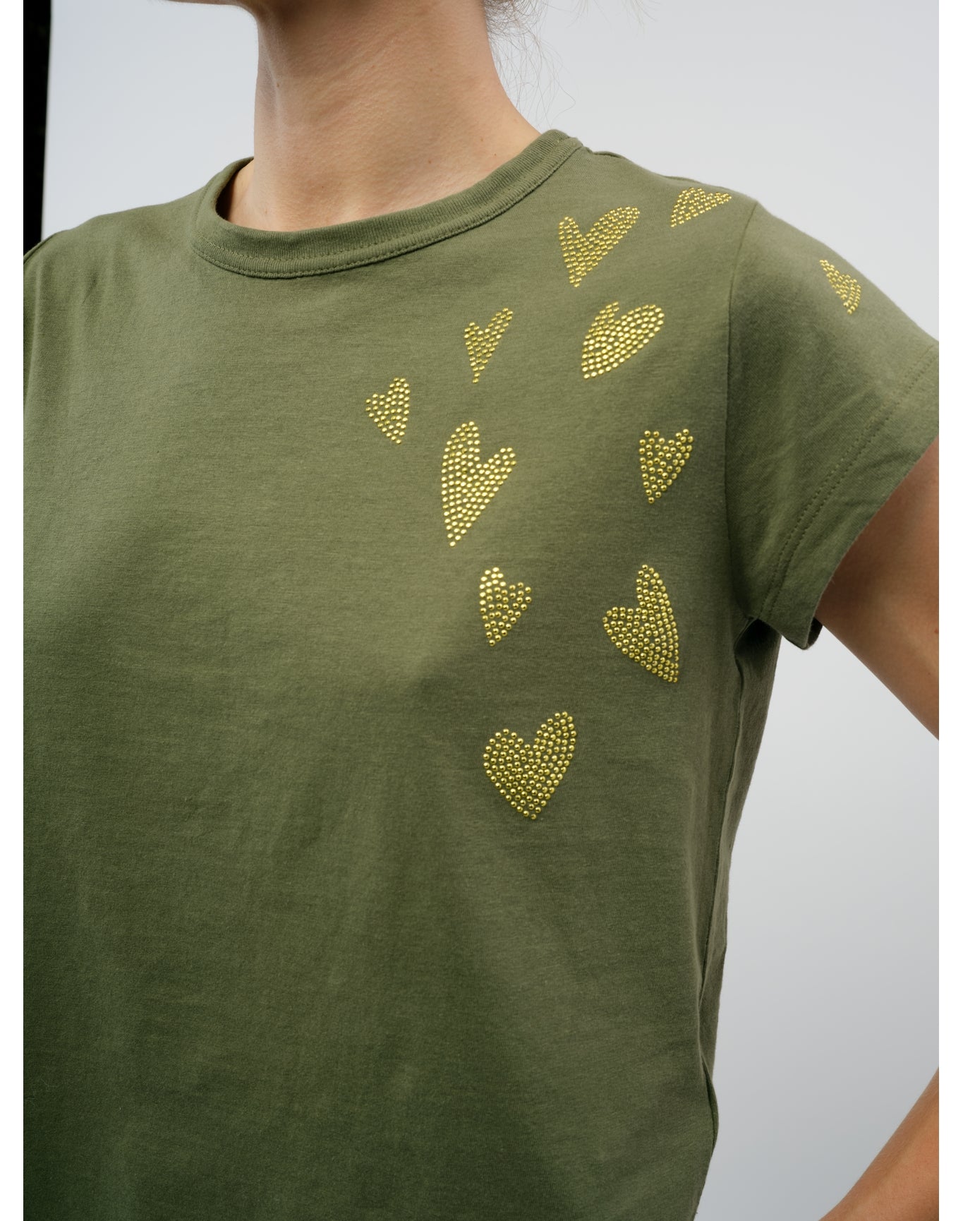 Women | Woop Hc Rain Strass Heart | Used Kaki