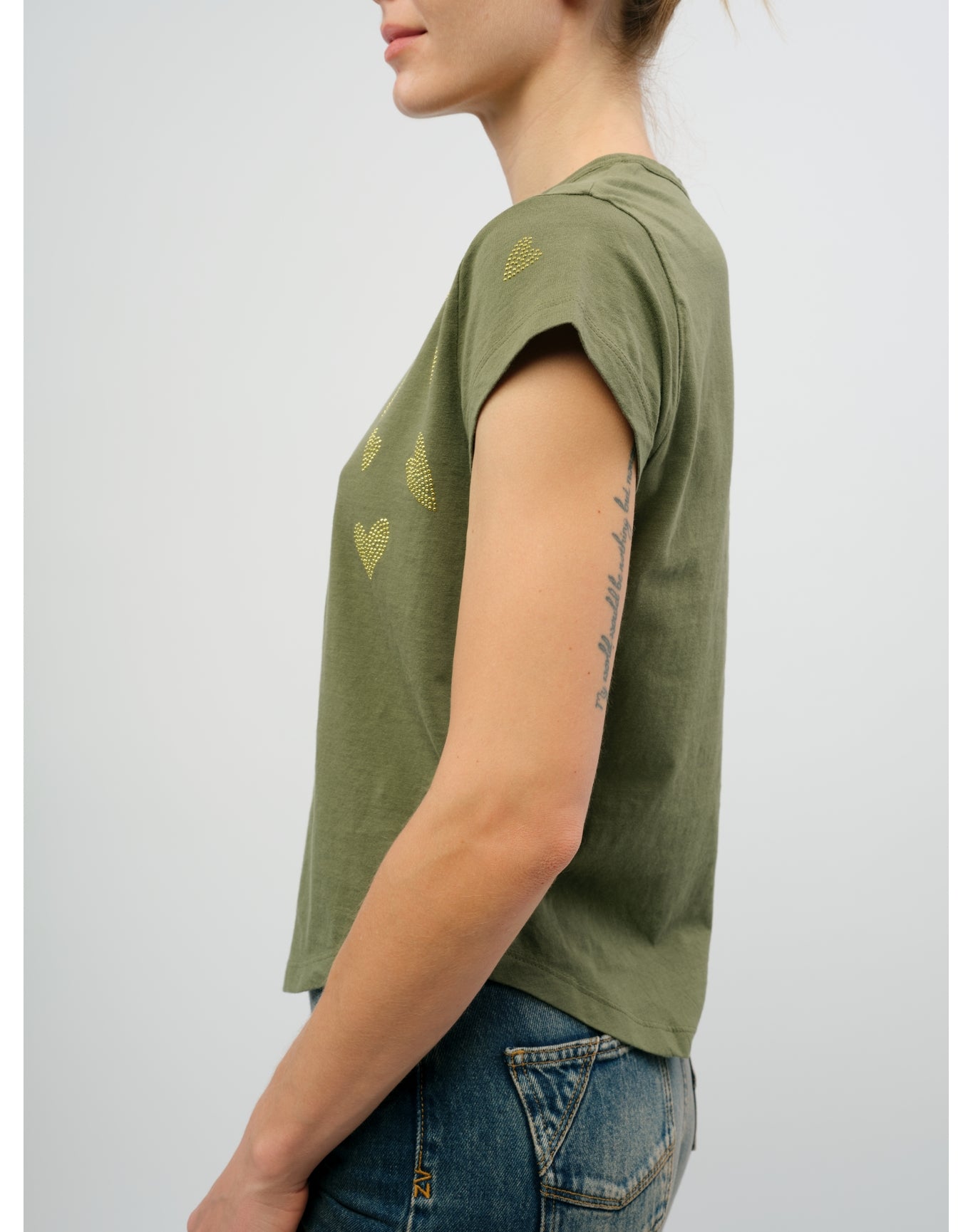 Women | Woop Hc Rain Strass Heart | Used Kaki