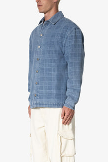 Jacquard Denim Work Jacket | Blue