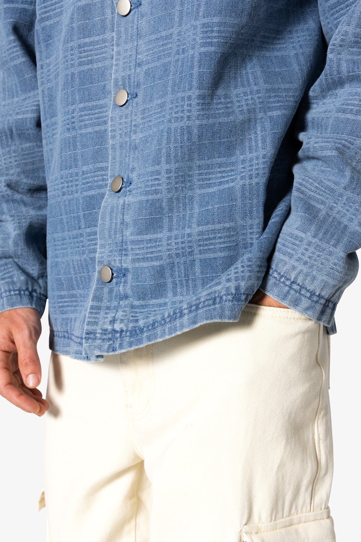 Jacquard Denim Work Jacket | Blue