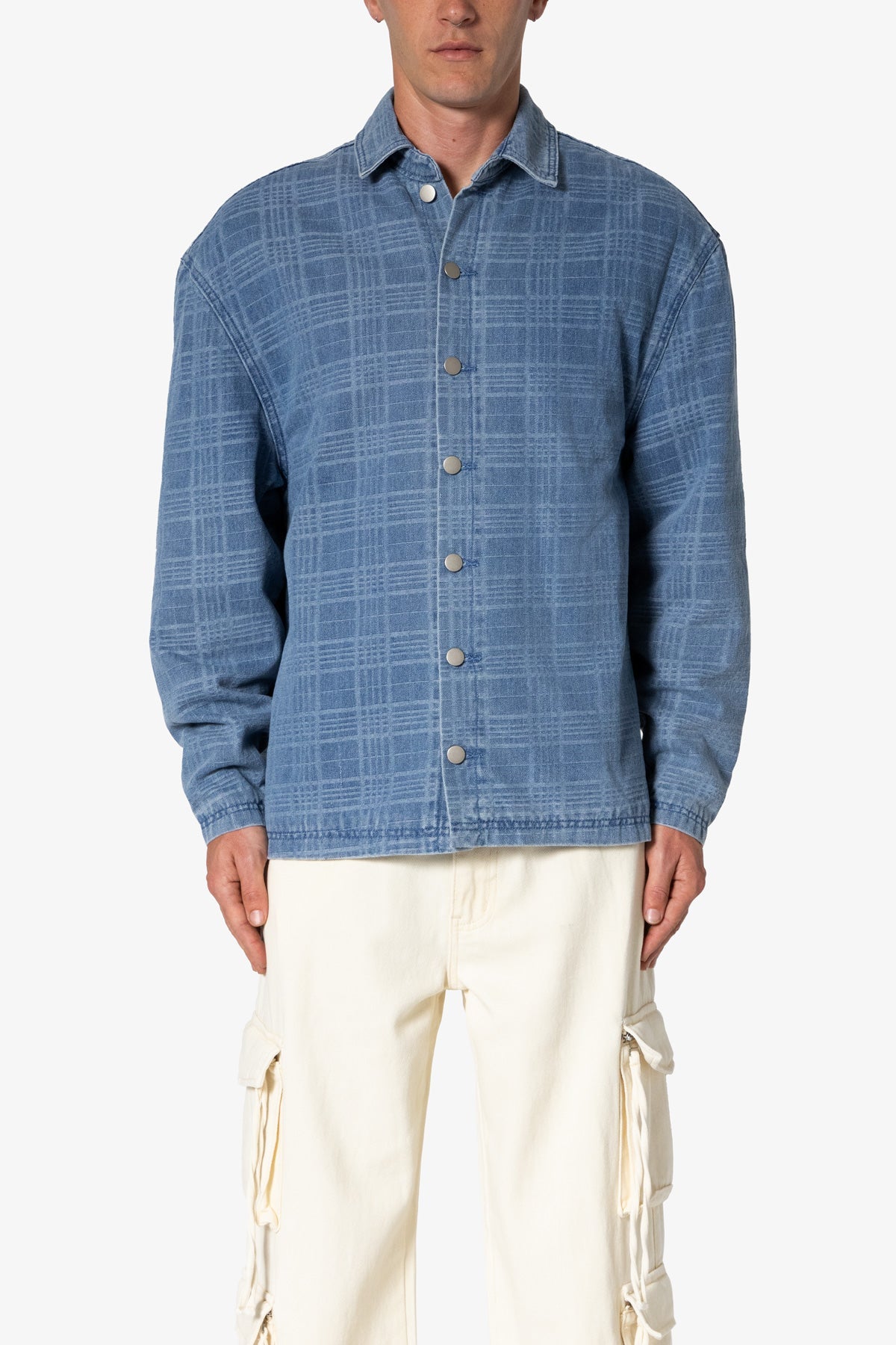 Jacquard Denim Work Jacket | Blue