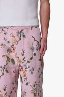 Jacquard Rose Cargo Pants | Pink
