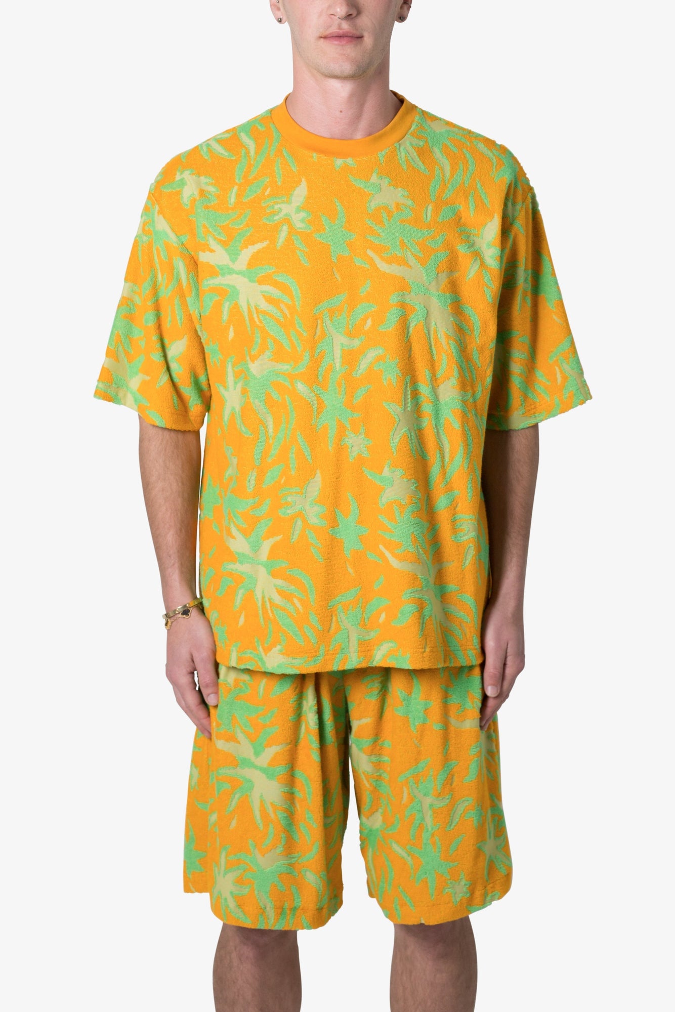 Jacquard Terry Shirt | Yellow x Green