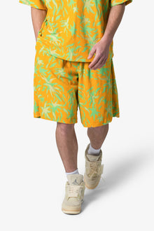 Jacquard Terry Shorts | Yellow x Green