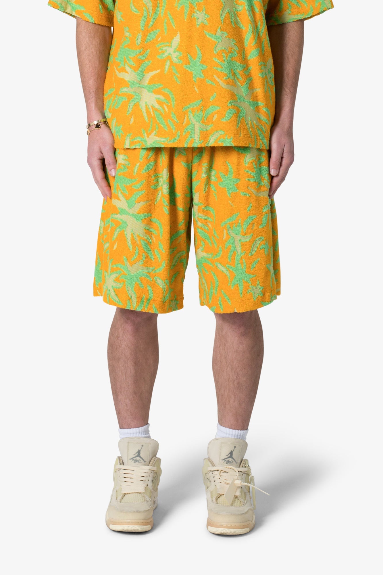 Jacquard Terry Shorts | Yellow x Green