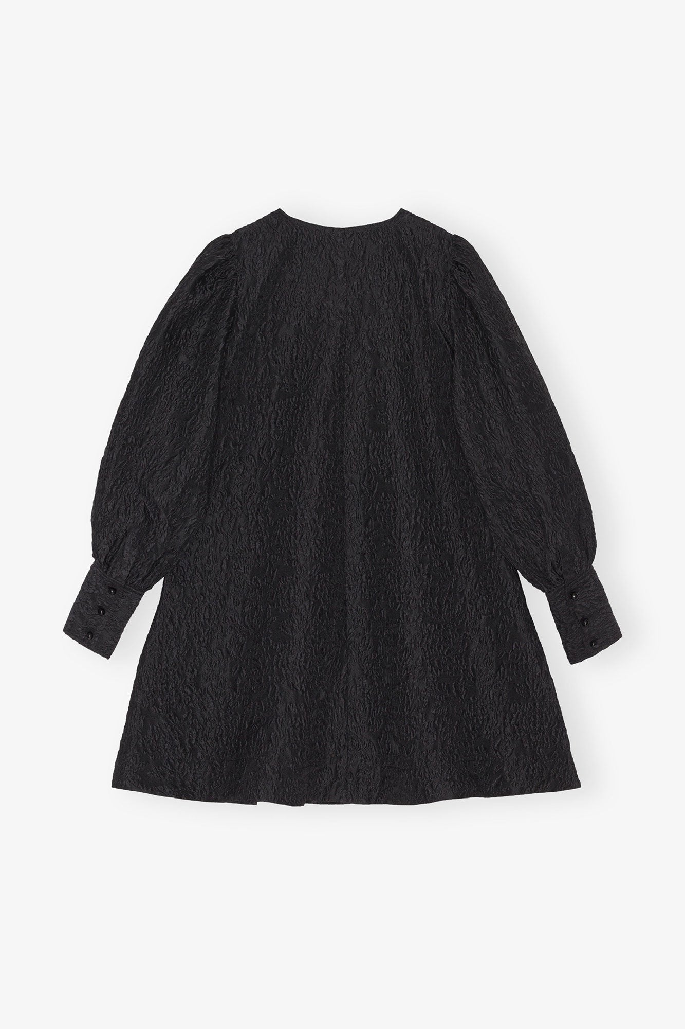 Jacquard Organza Mini Dress | Black