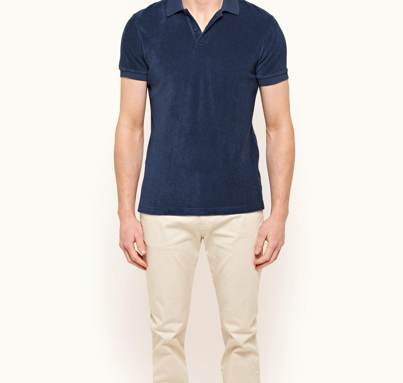 Jarrett Towelling Classic Fit Cotton Towelling Polo Shirt | Classic Blue