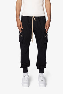 Jersey Cargo Pocket Sweatpants | Black