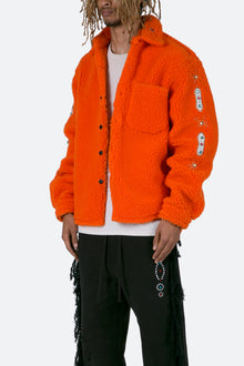 Jewel Sherpa Jacket | Orange