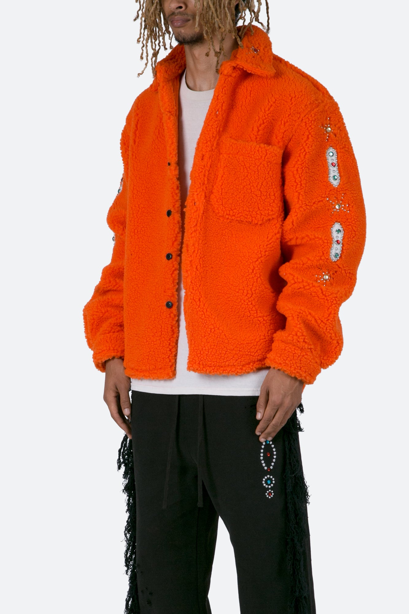 Jewel Sherpa Jacket | Orange