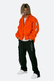 Jewel Sherpa Jacket | Orange