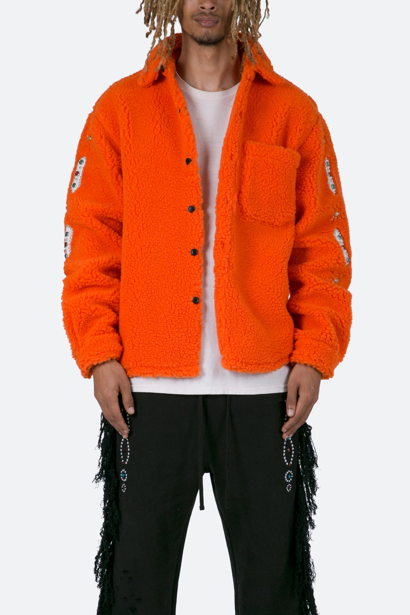 Jewel Sherpa Jacket | Orange